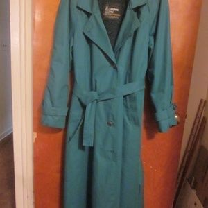 London Fog Teal Trench Coat with liner